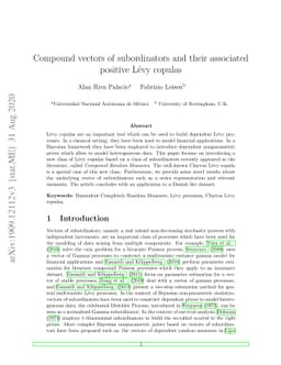 Compound vectors of subordinators and their associated positive Lévy
  copulas