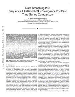 Data Smashing 2.0: Sequence Likelihood (SL) Divergence For Fast Time
  Series Comparison