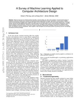 A Survey of Machine Learning Applied to Computer Architecture Design