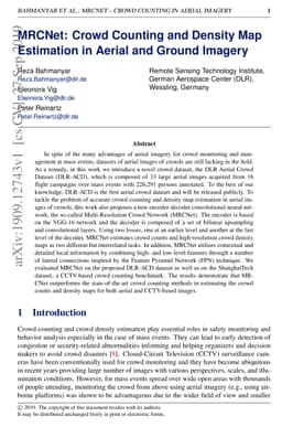 MRCNet: Crowd Counting and Density Map Estimation in Aerial and Ground
  Imagery