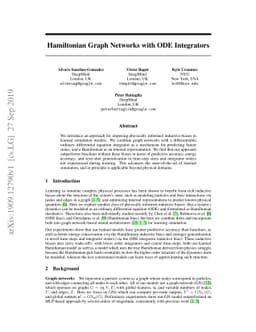 Hamiltonian Graph Networks with ODE Integrators