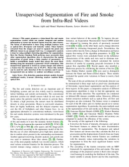 Unsupervised Segmentation of Fire and Smoke from Infra-Red Videos