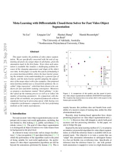 Meta Learning with Differentiable Closed-form Solver for Fast Video
  Object Segmentation