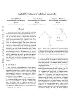 Implicit Discriminator in Variational Autoencoder