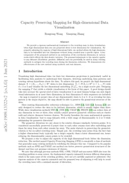 Capacity Preserving Mapping for High-dimensional Data Visualization