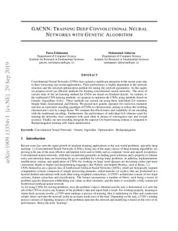 GACNN: Training Deep Convolutional Neural Networks with Genetic
  Algorithm