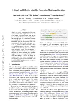 A Simple and Effective Model for Answering Multi-span Questions