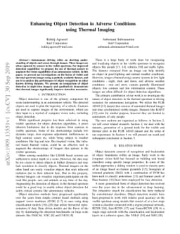 Enhancing Object Detection in Adverse Conditions using Thermal Imaging