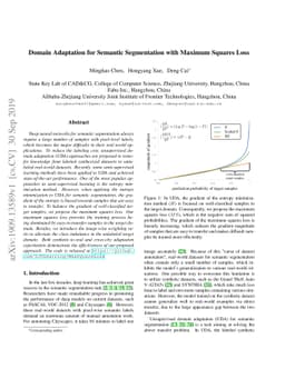 Domain Adaptation for Semantic Segmentation with Maximum Squares Loss