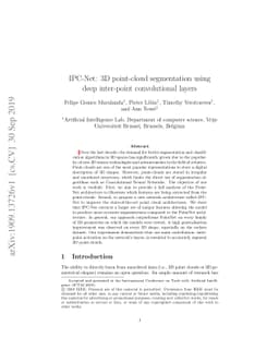 IPC-Net: 3D point-cloud segmentation using deep inter-point
  convolutional layers