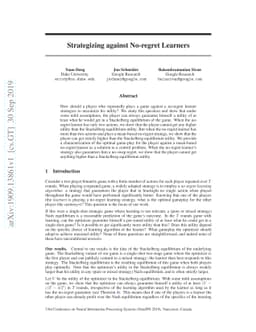 Strategizing against No-regret Learners