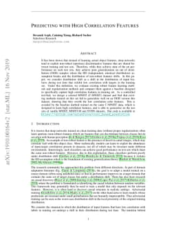 Predicting with High Correlation Features