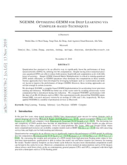 NGEMM: Optimizing GEMM for Deep Learning via Compiler-based Techniques