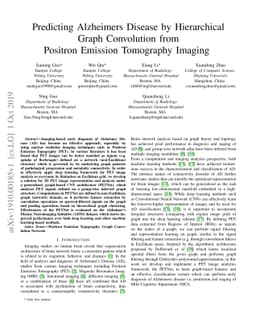 Predicting Alzheimer's Disease by Hierarchical Graph Convolution from
  Positron Emission Tomography Imaging