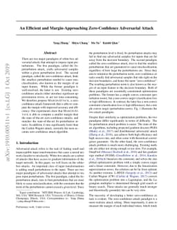 An Efficient and Margin-Approaching Zero-Confidence Adversarial Attack