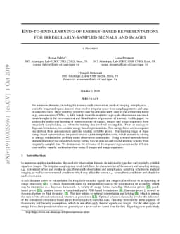 End-to-end learning of energy-based representations for
  irregularly-sampled signals and images