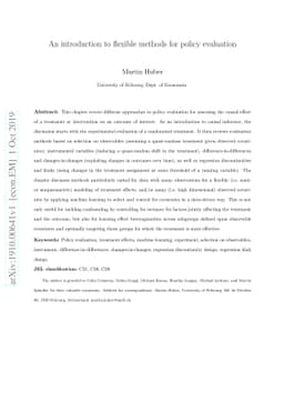 An introduction to flexible methods for policy evaluation
