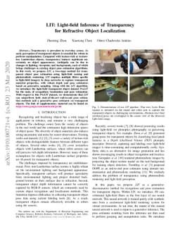 LIT: Light-field Inference of Transparency for Refractive Object
  Localization