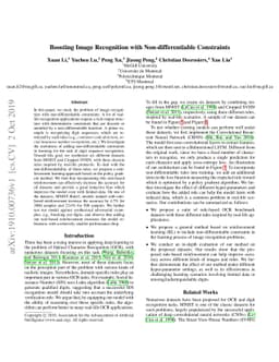 Boosting Image Recognition with Non-differentiable Constraints