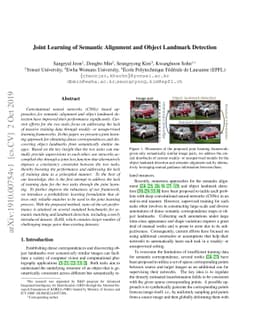 Joint Learning of Semantic Alignment and Object Landmark Detection
