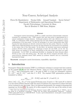 Near-Convex Archetypal Analysis