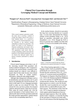 Clinical Text Generation through Leveraging Medical Concept and
  Relations