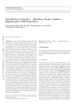 Interdiction in Practice -- Hardware Trojan Against a High-Security USB
  Flash Drive