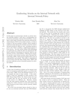 Eradicating Attacks on the Internal Network with Internal Network Policy