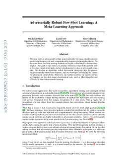 Adversarially Robust Few-Shot Learning: A Meta-Learning Approach