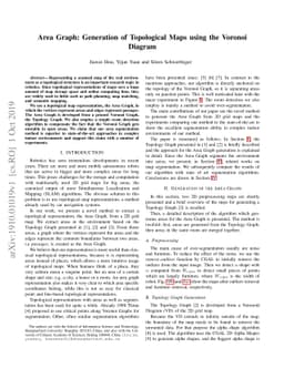 Area Graph: Generation of Topological Maps using the Voronoi Diagram