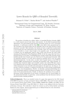 Lower Bounds for QBFs of Bounded Treewidth