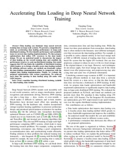 Accelerating Data Loading in Deep Neural Network Training