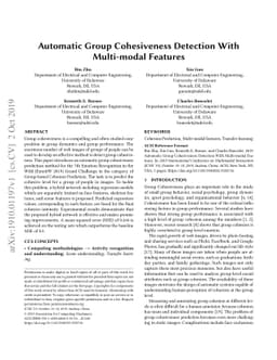 Automatic Group Cohesiveness Detection With Multi-modal Features