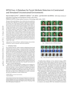 IIITM Face: A Database for Facial Attribute Detection in Constrained and
  Simulated Unconstrained Environments