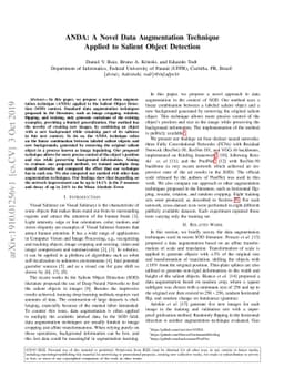 ANDA: A Novel Data Augmentation Technique Applied to Salient Object
  Detection