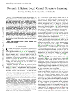 Towards Efficient Local Causal Structure Learning