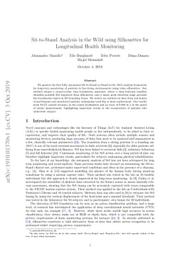 Sit-to-Stand Analysis in the Wild using Silhouettes for Longitudinal
  Health Monitoring