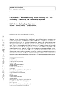 GRAVITAS: A Model Checking Based Planning and Goal Reasoning Framework
  for Autonomous Systems