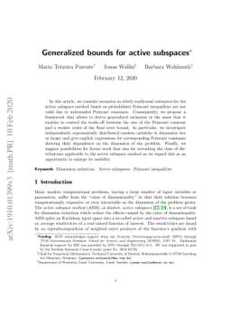 Generalized bounds for active subspaces
