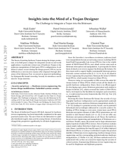 Insights into the Mind of a Trojan Designer: The Challenge to Integrate
  a Trojan into the Bitstream