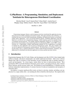 CyPhyHouse: A Programming, Simulation, and Deployment Toolchain for
  Heterogeneous Distributed Coordination