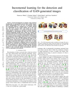 Incremental learning for the detection and classification of
  GAN-generated images