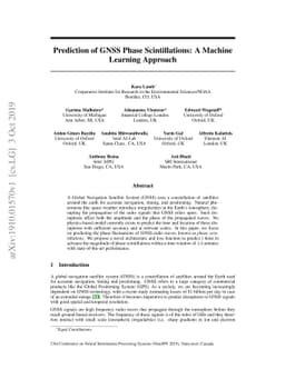 Prediction of GNSS Phase Scintillations: A Machine Learning Approach