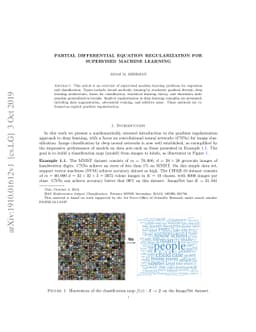 Partial differential equation regularization for supervised machine
  learning