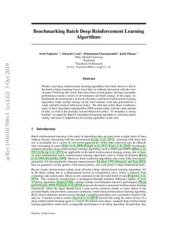 Benchmarking Batch Deep Reinforcement Learning Algorithms
