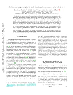 Machine learning strategies for path-planning microswimmers in turbulent
  flows