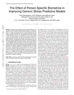 The Effect of Person-Specific Biometrics in Improving Generic Stress
  Predictive Models
