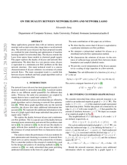 On the Duality between Network Flows and Network Lasso