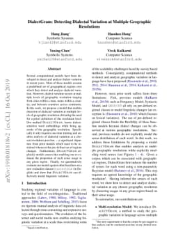 DialectGram: Detecting Dialectal Variation at Multiple Geographic
  Resolutions