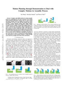 Motion Planning through Demonstration to Deal with Complex Motions in
  Assembly Process